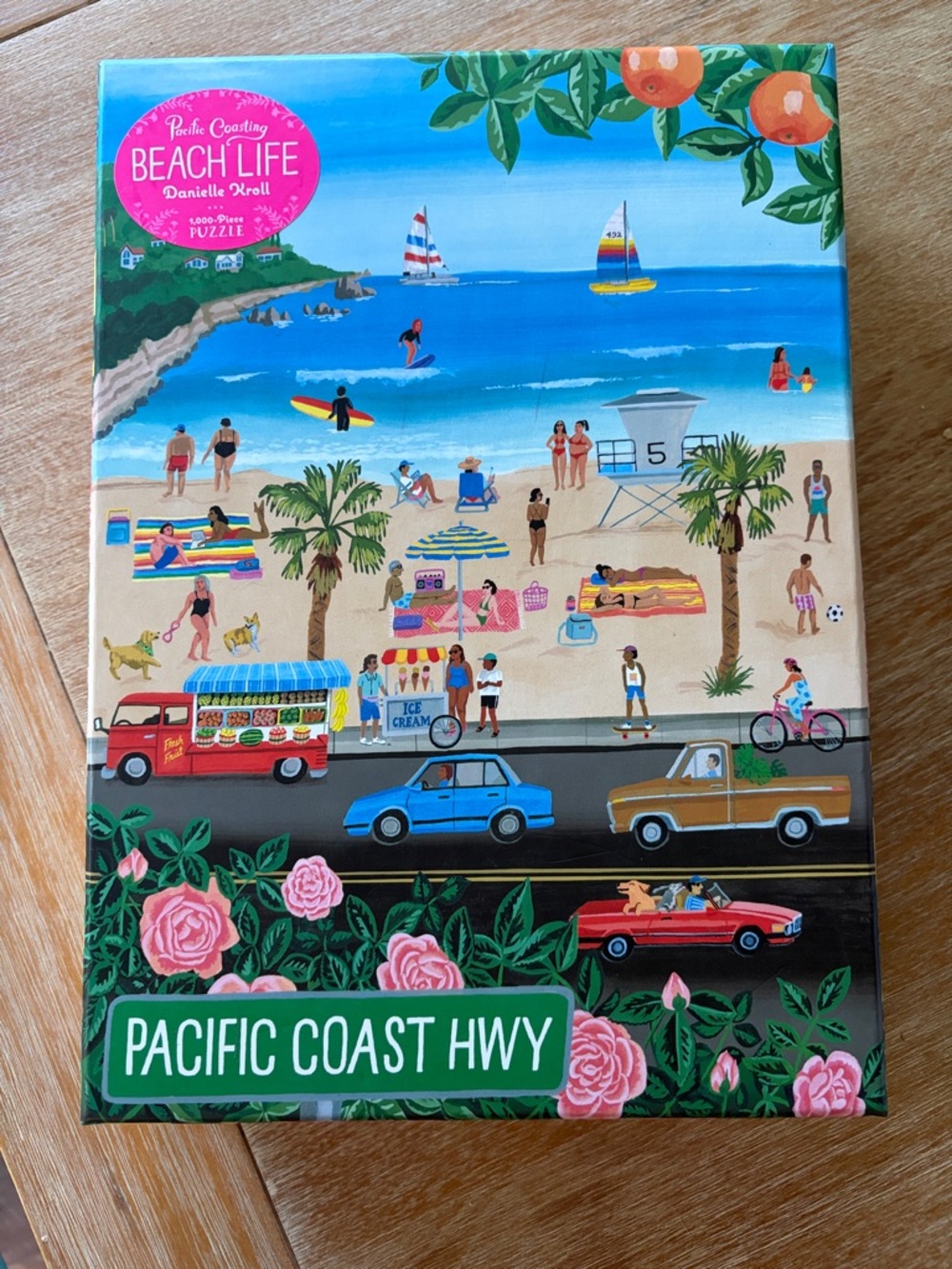 Pacific Coast Hwy Puzzle by Artisan Puzzles - Beach Scene in Blue & Green